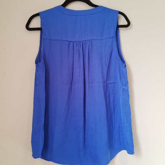 Naked Zebra Royal Blue Sleeveless Blouse - Picture 5 of 5
